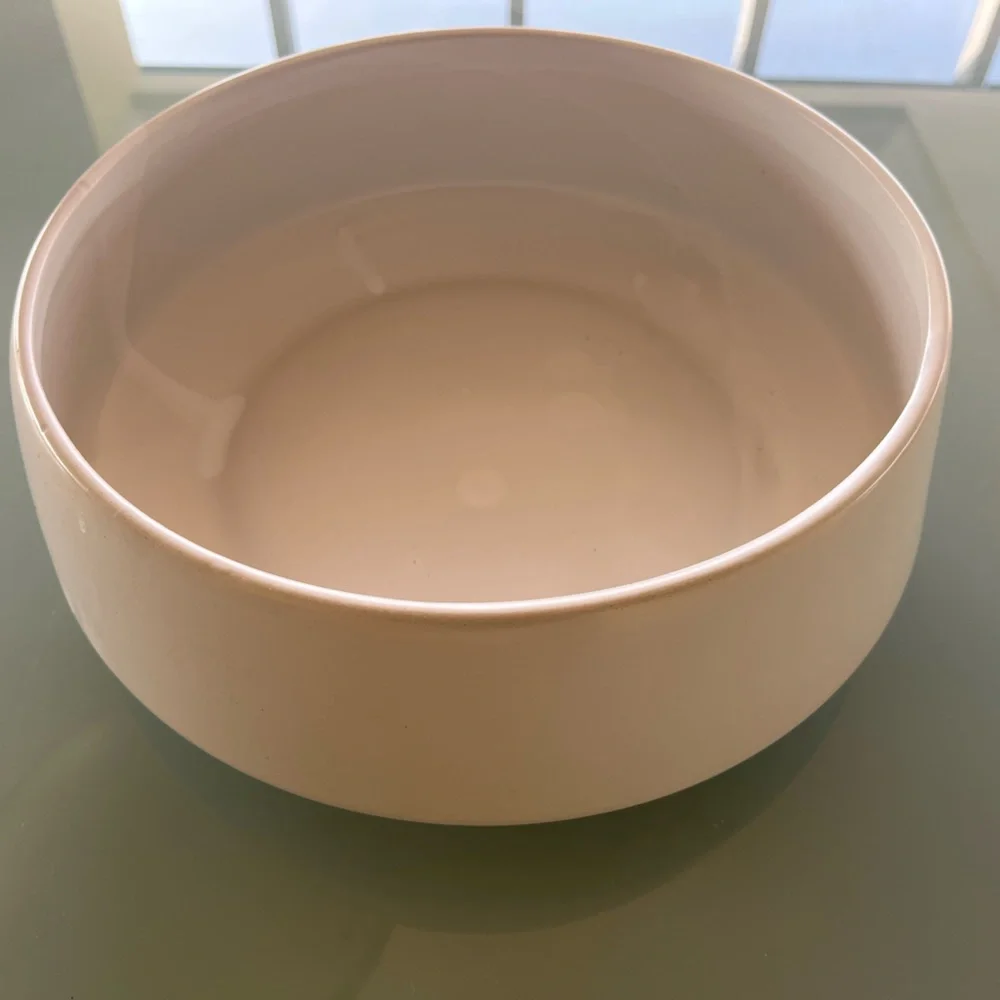 West Elm white art pottery decorative fruit bowl planter 11